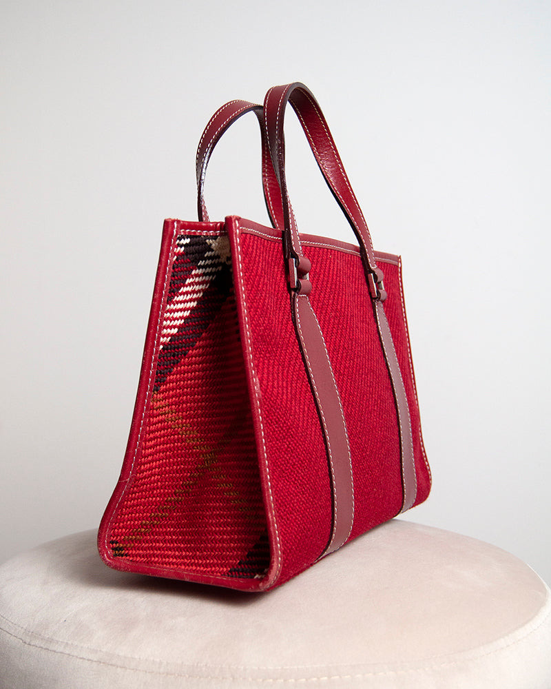 Burberry hot sale red tote