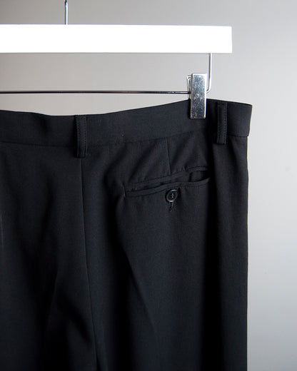 Some Things Never Fade designer vintage preloved Armani black tailored wide leg trousers