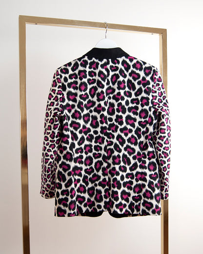 some things never fade preloved designer vintage michael kors black pink leopard print blazer animal