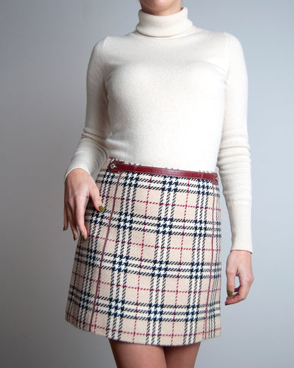 Burberry check print skirt