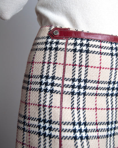 Burberry check print skirt