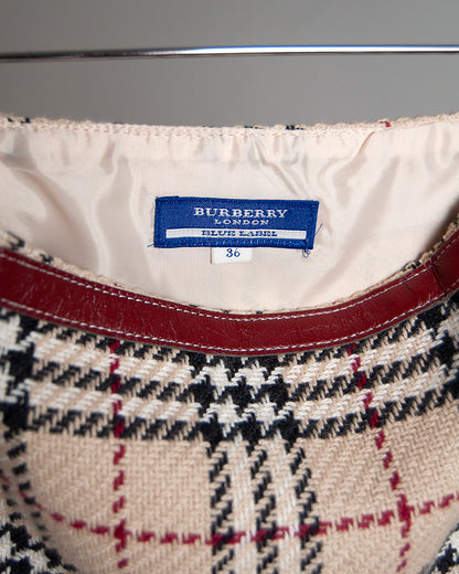 Burberry check print skirt