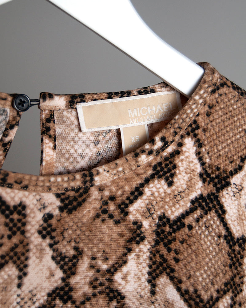 Michael kors snake hot sale print bag