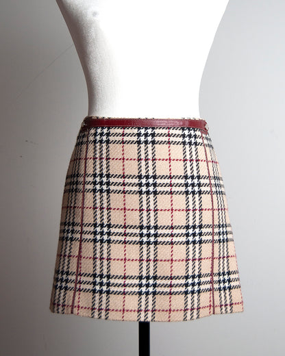 Burberry check print skirt