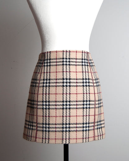 Burberry check print skirt