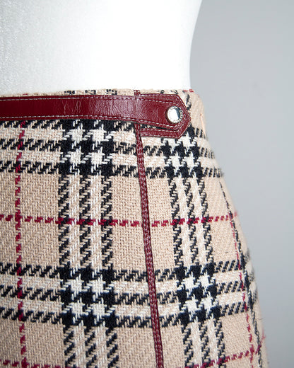 Burberry check print skirt