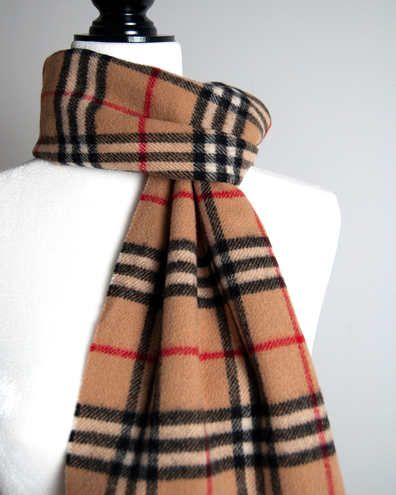 Tan cheap burberry scarf