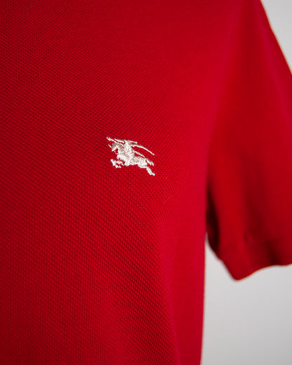 Burberry red polo