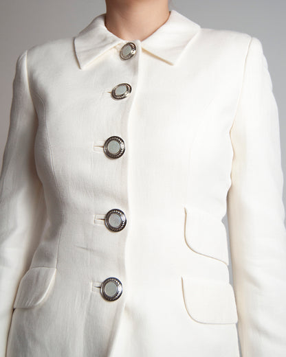 Versace silver button jacket