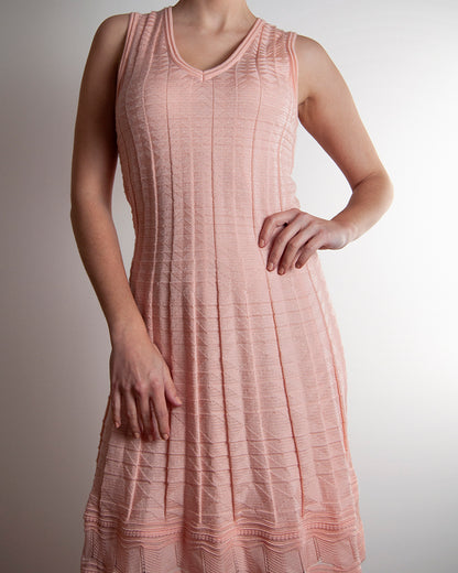 M Missoni pink knitted dress